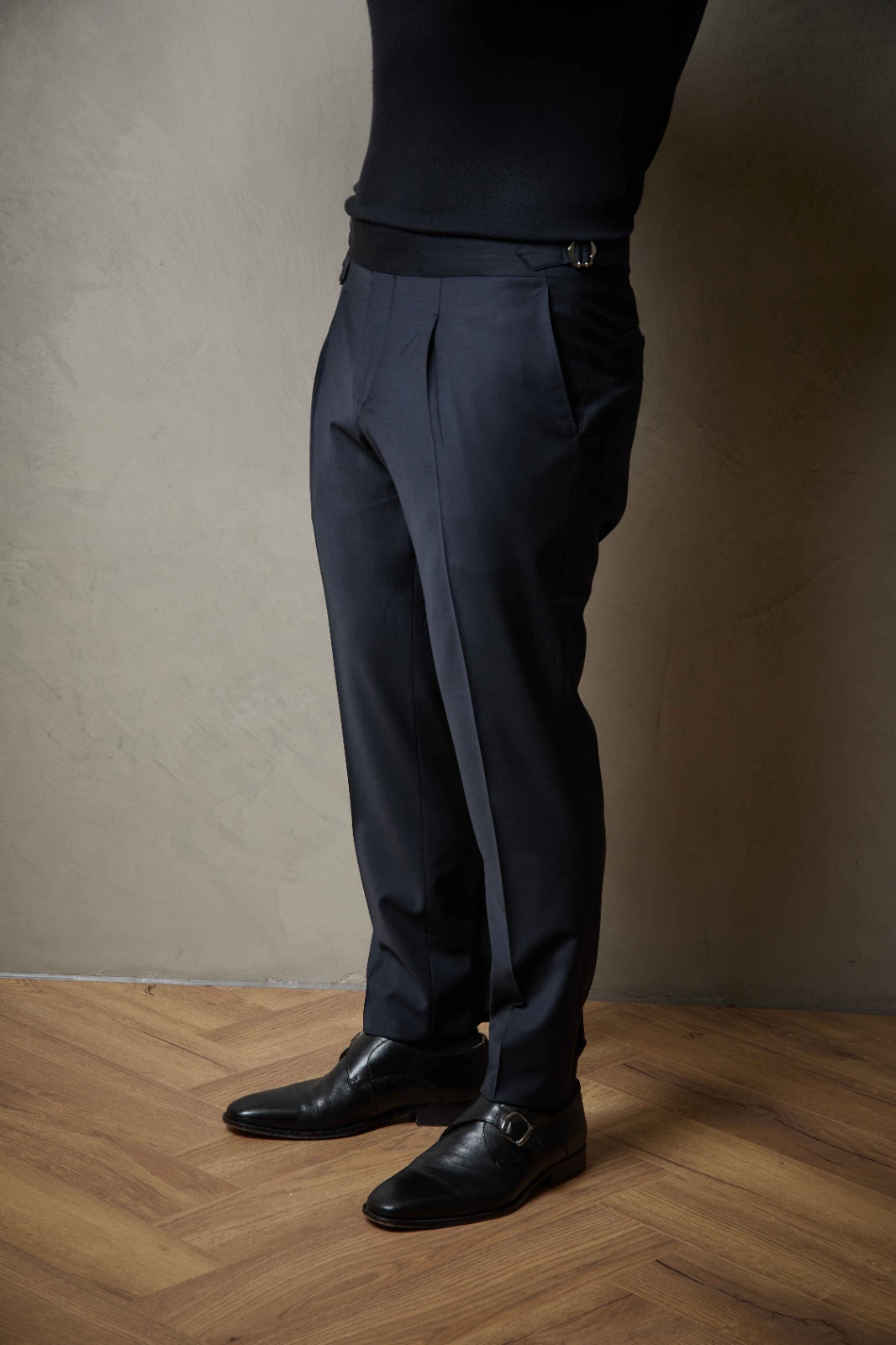 Navy Tailored Double Breasted Wool Suit